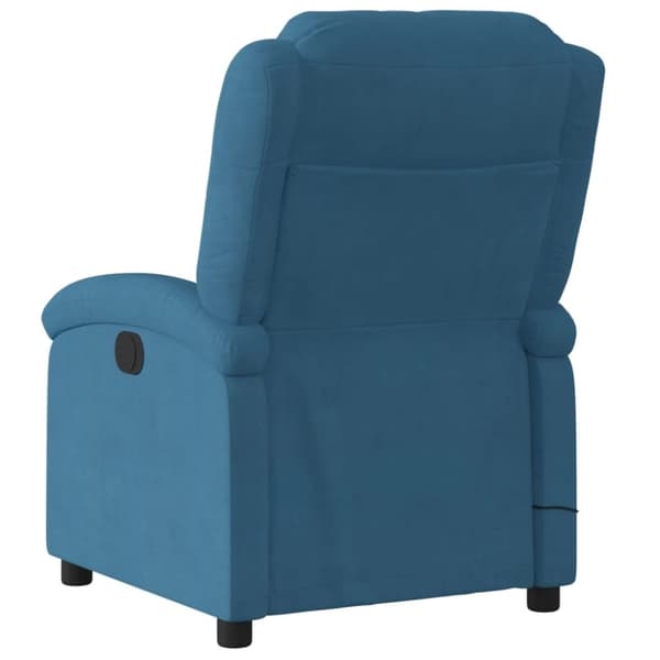 vidaXL massagestol velour blå