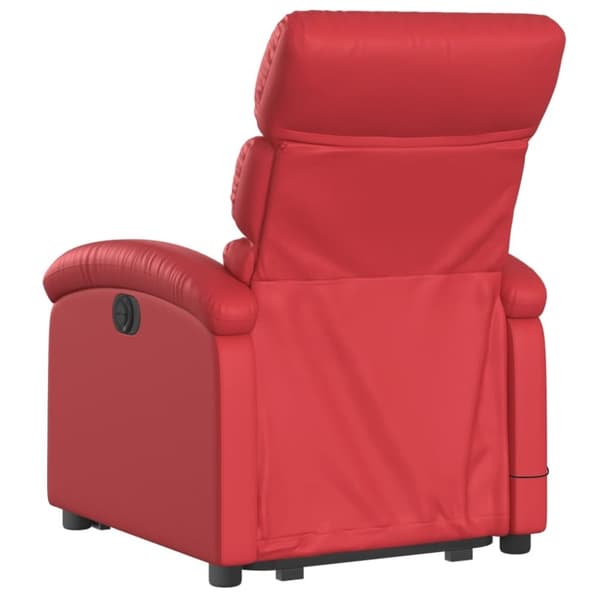 vidaXL massagestol med løftefunktion kunstlæder rød