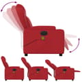 Miniatyrbild 5 av 9: vidaXL Elektrisk massagefåtölj röd konstläder