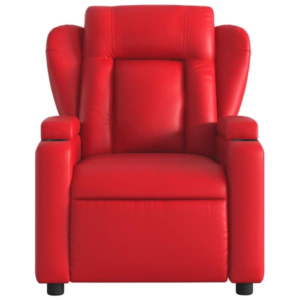 vidaXL Elektrisk massagefåtölj röd konstläder