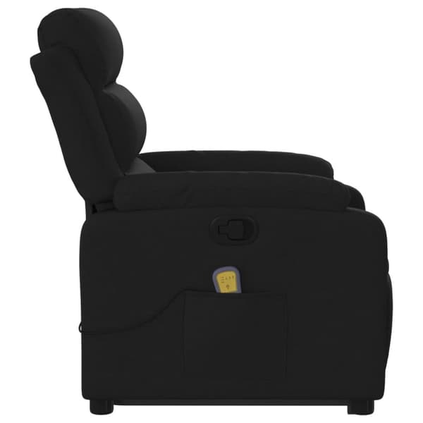 vidaXL Massagefåtölj med uppresningshjälp svart tyg