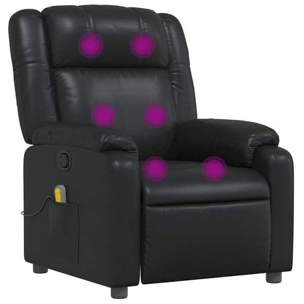 vidaXL massagestol kunstlæder sort