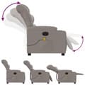 Miniatyrbild 7 av 11: vidaXL Elektrisk massagefåtölj taupe tyg