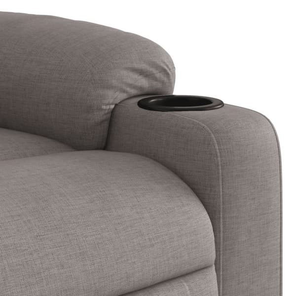vidaXL Elektrisk massagefåtölj taupe tyg
