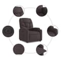 Miniatyrbild 6 av 11: vidaXL Elektrisk reclinerfåtölj med uppresningshjälp brun tyg