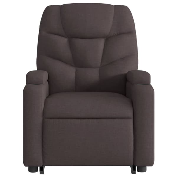vidaXL Elektrisk reclinerfåtölj med uppresningshjälp brun tyg