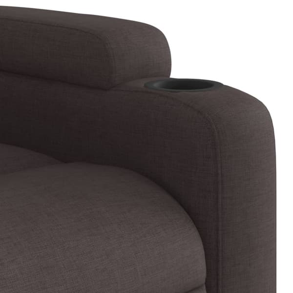 vidaXL Elektrisk reclinerfåtölj med uppresningshjälp brun tyg