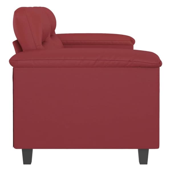 vidaXL 2-sitssoffa vinröd 120 cm fuskläder
