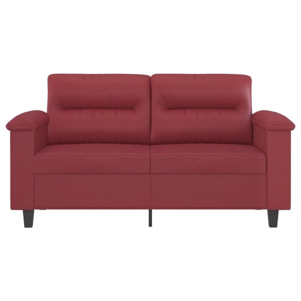 vidaXL 2-sitssoffa vinröd 120 cm fuskläder