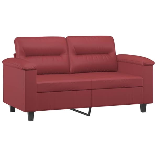 vidaXL 2-sitssoffa vinröd 120 cm fuskläder