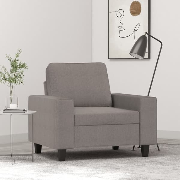 vidaXL lænestol 60 cm stof gråbrun