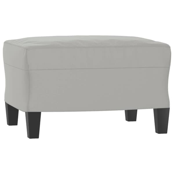 vidaXL 3-personers sofa med fodskammel 180 cm mikrofiberstof lysegrå