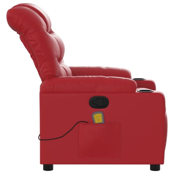 vidaXL massagestol kunstlæder rød