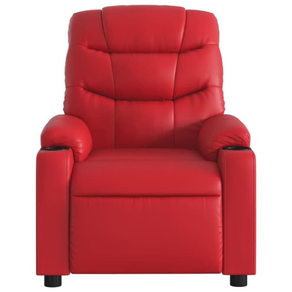 vidaXL Massagefåtölj röd konstläder