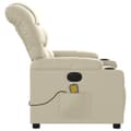 Miniatyrbild 10 av 11: vidaXL Elektrisk massagefåtölj gräddvit konstläder