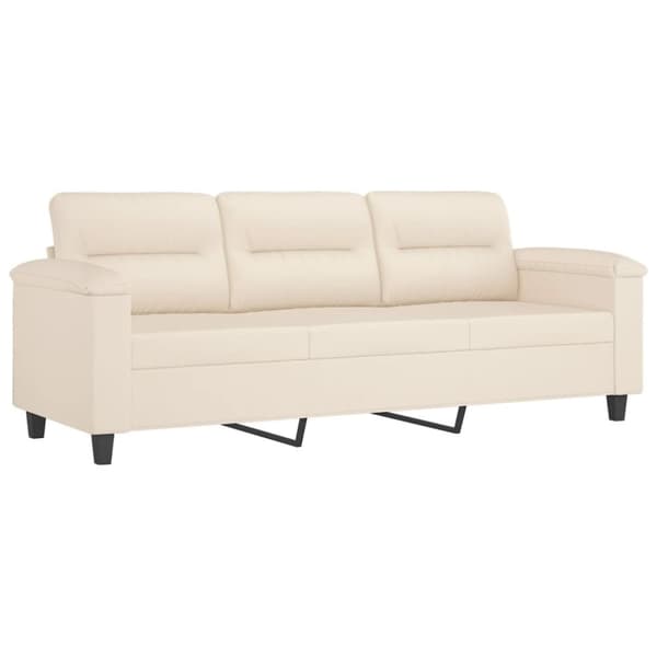 vidaXL sofasæt 2 dele med puder mikrofiberstof beige
