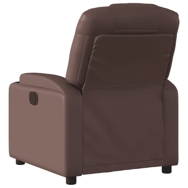 vidaXL Elektronisk reclinerfåtölj brun konstläder