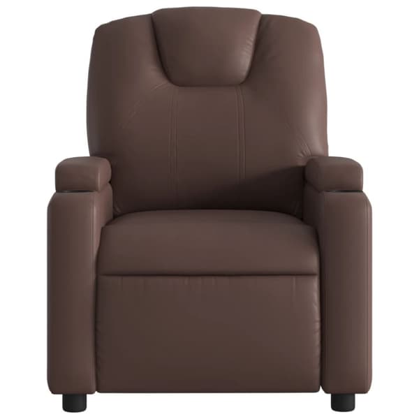 vidaXL Elektronisk reclinerfåtölj brun konstläder