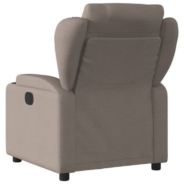 vidaXL Elektrisk reclinerfåtölj taupe tyg