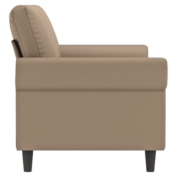 vidaXL 2-sitssoffa cappuccino 140 cm konstläder