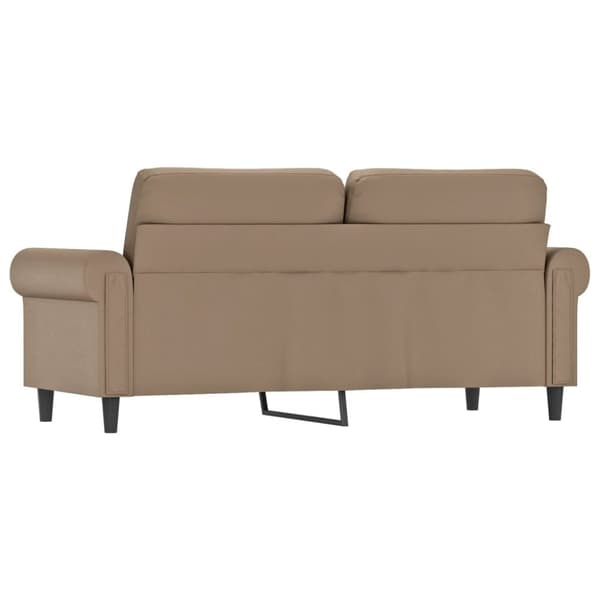 vidaXL 2-sitssoffa cappuccino 140 cm konstläder