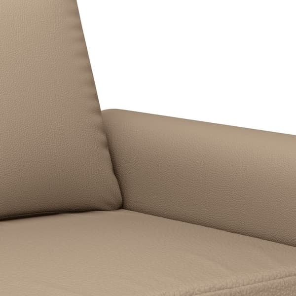 vidaXL 2-sitssoffa cappuccino 140 cm konstläder
