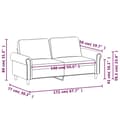 Miniatyrbild 7 av 8: vidaXL 2-sitssoffa cappuccino 140 cm konstläder
