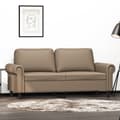 Miniatyrbild 8 av 8: vidaXL 2-sitssoffa cappuccino 140 cm konstläder