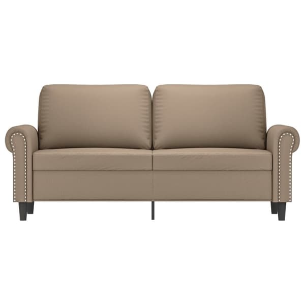 vidaXL 2-sitssoffa cappuccino 140 cm konstläder