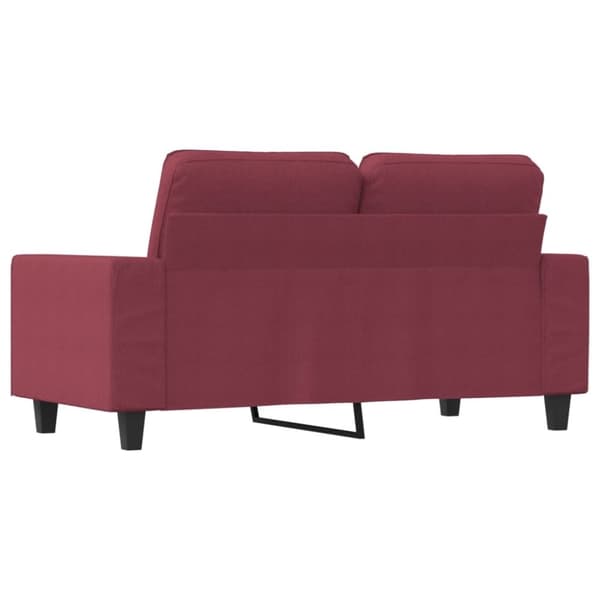 vidaXL 2-personers sofa 120 cm stof vinrød