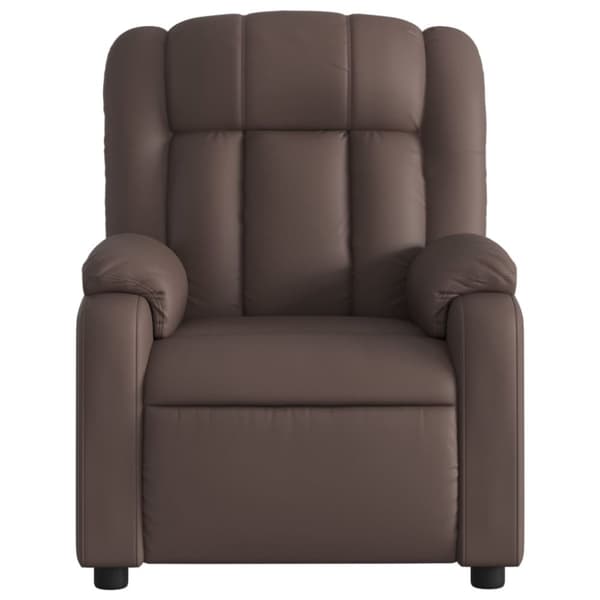 vidaXL Massagefåtölj brun konstläder