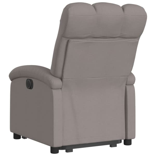 vidaXL Reclinerfåtölj med uppresningshjälp taupe tyg