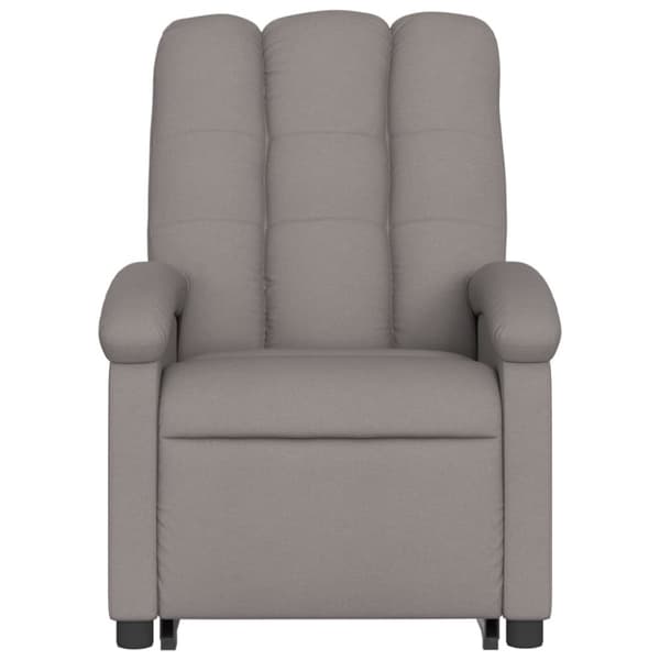 vidaXL Reclinerfåtölj med uppresningshjälp taupe tyg