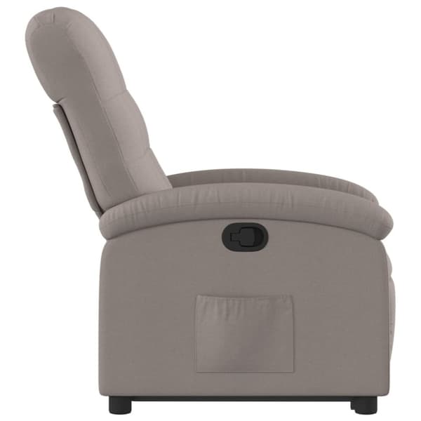 vidaXL Reclinerfåtölj med uppresningshjälp taupe tyg