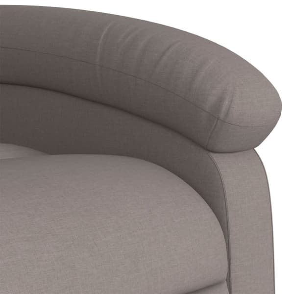 vidaXL Reclinerfåtölj med uppresningshjälp taupe tyg