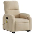 Miniatyrbillede 2 af 9: vidaXL massagestol med løftefunktion mikrofiberstof cremefarvet