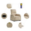 Miniatyrbillede 6 af 9: vidaXL massagestol med løftefunktion mikrofiberstof cremefarvet
