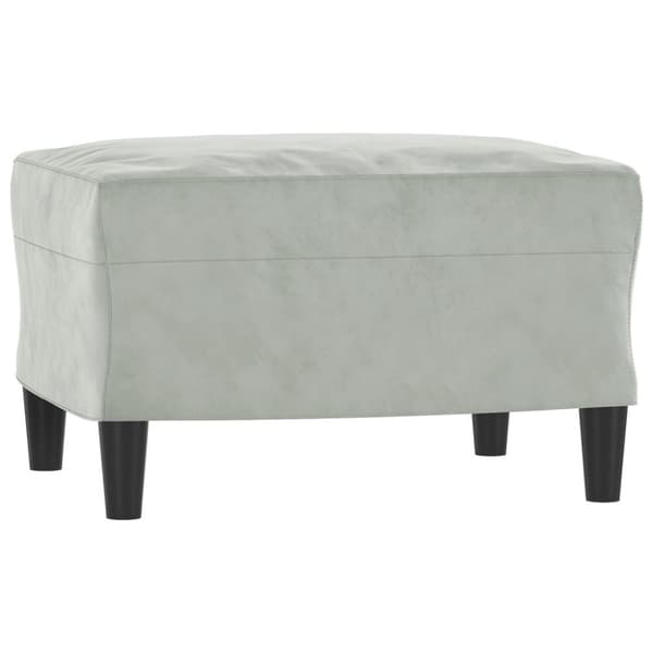 vidaXL sofasæt 3 dele velour lysegrå