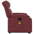 Miniatyrbild 10 av 11: vidaXL Massagefåtölj med uppresningshjälp vinröd konstläder