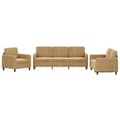 Miniatyrbillede 1 af 8: vidaXL sofasæt 3 dele velour brun