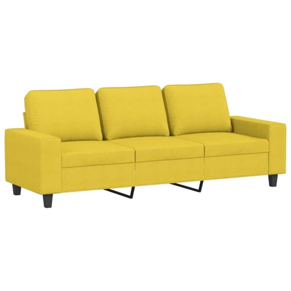 vidaXL sofasæt 3 dele stof lysegul