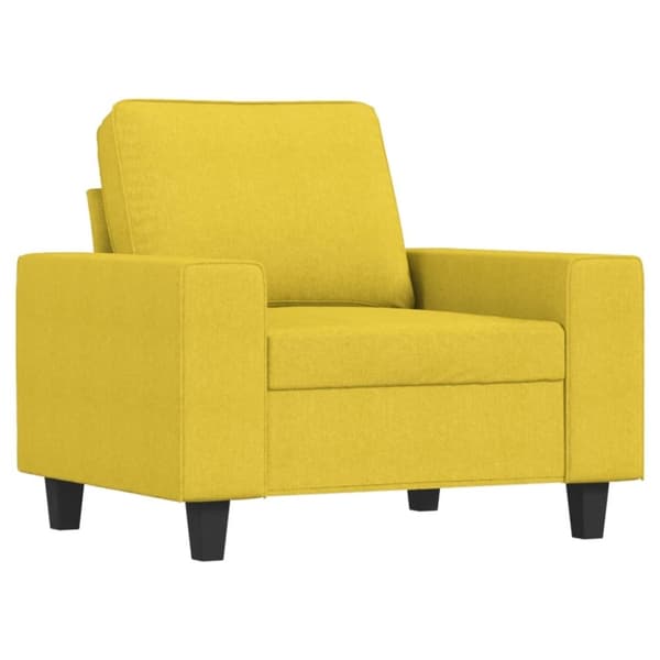 vidaXL sofasæt 3 dele stof lysegul