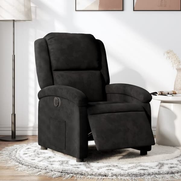 vidaXL eldrevet lænestol velour sort