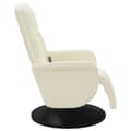 Miniatyrbild 4 av 11: vidaXL Massagefåtölj med fotstöd gräddvit sammet