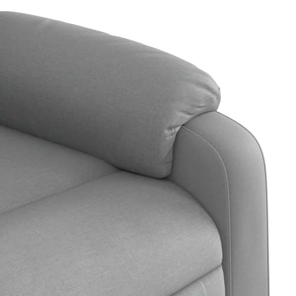 vidaXL Massagefåtölj med uppresningshjälp ljusgrå tyg
