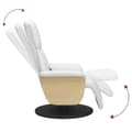 Miniatyrbillede 6 af 11: vidaXL massagestol med fodstøtte kunstlæder hvid