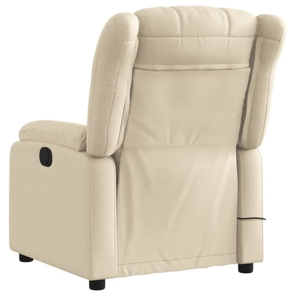 vidaXL eldrevet massagestol stof cremefarvet