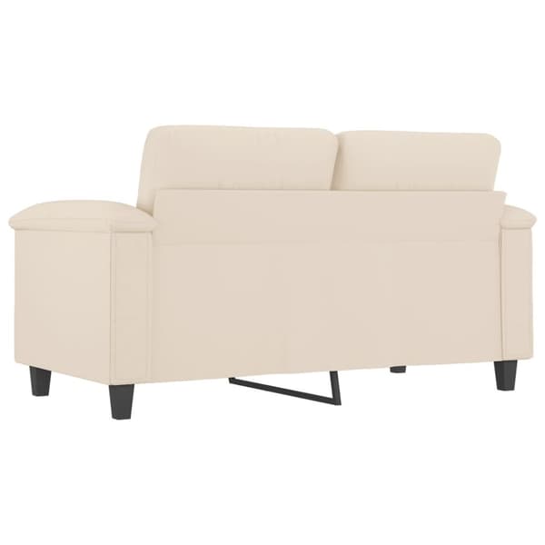 vidaXL 2-sitssoffa Beige 120 cm mikrofibertyg