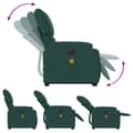 Miniatyrbild 7 av 11: vidaXL Elektrisk massagefåtölj med uppresningshjälp mörkgrön tyg