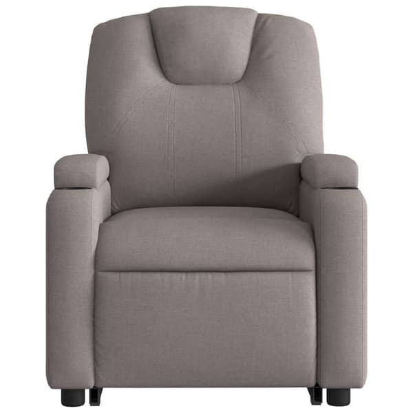 vidaXL Massagefåtölj med uppresningshjälp taupe tyg